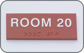 Sand Carved ADA Braille Sign